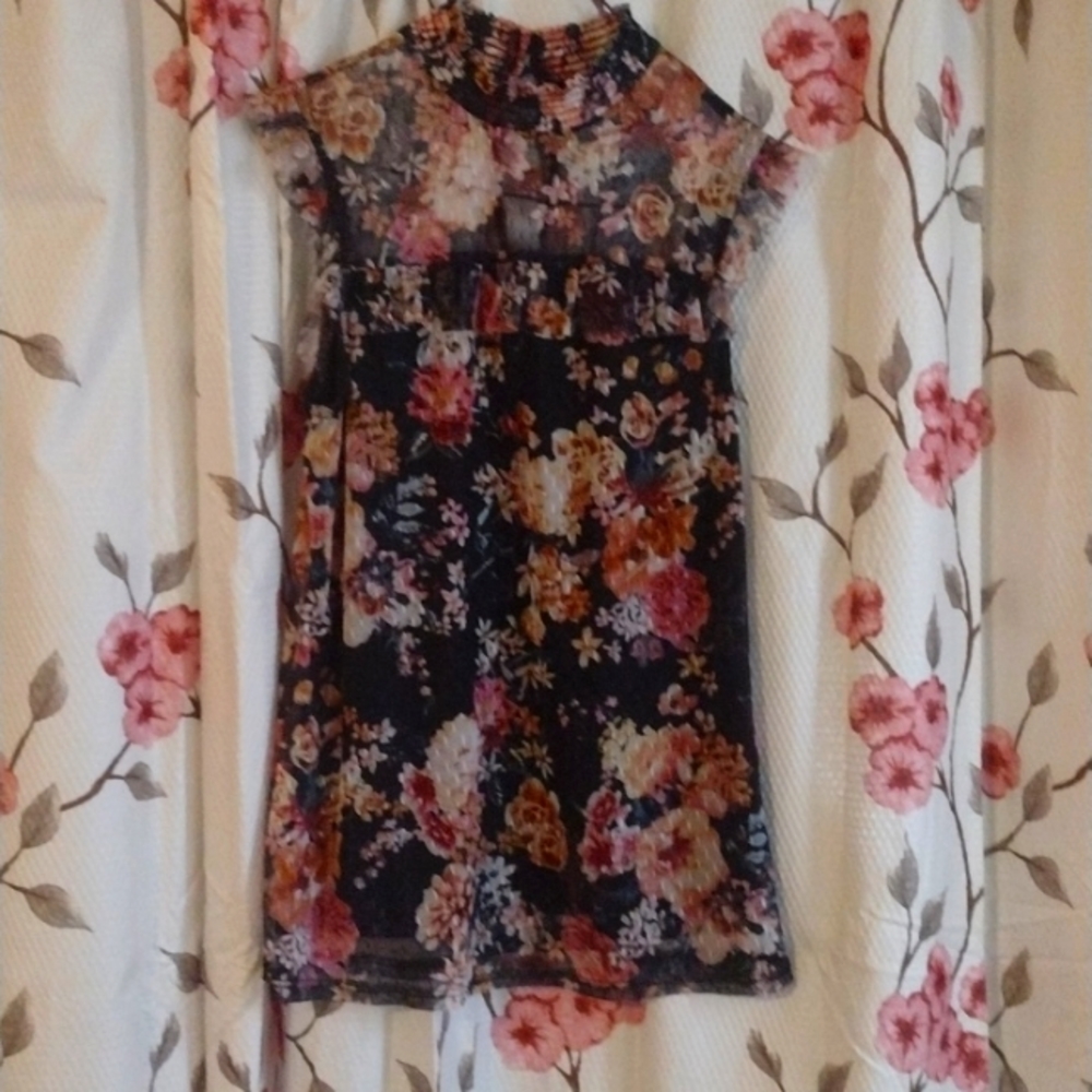 Sheer lace blouse